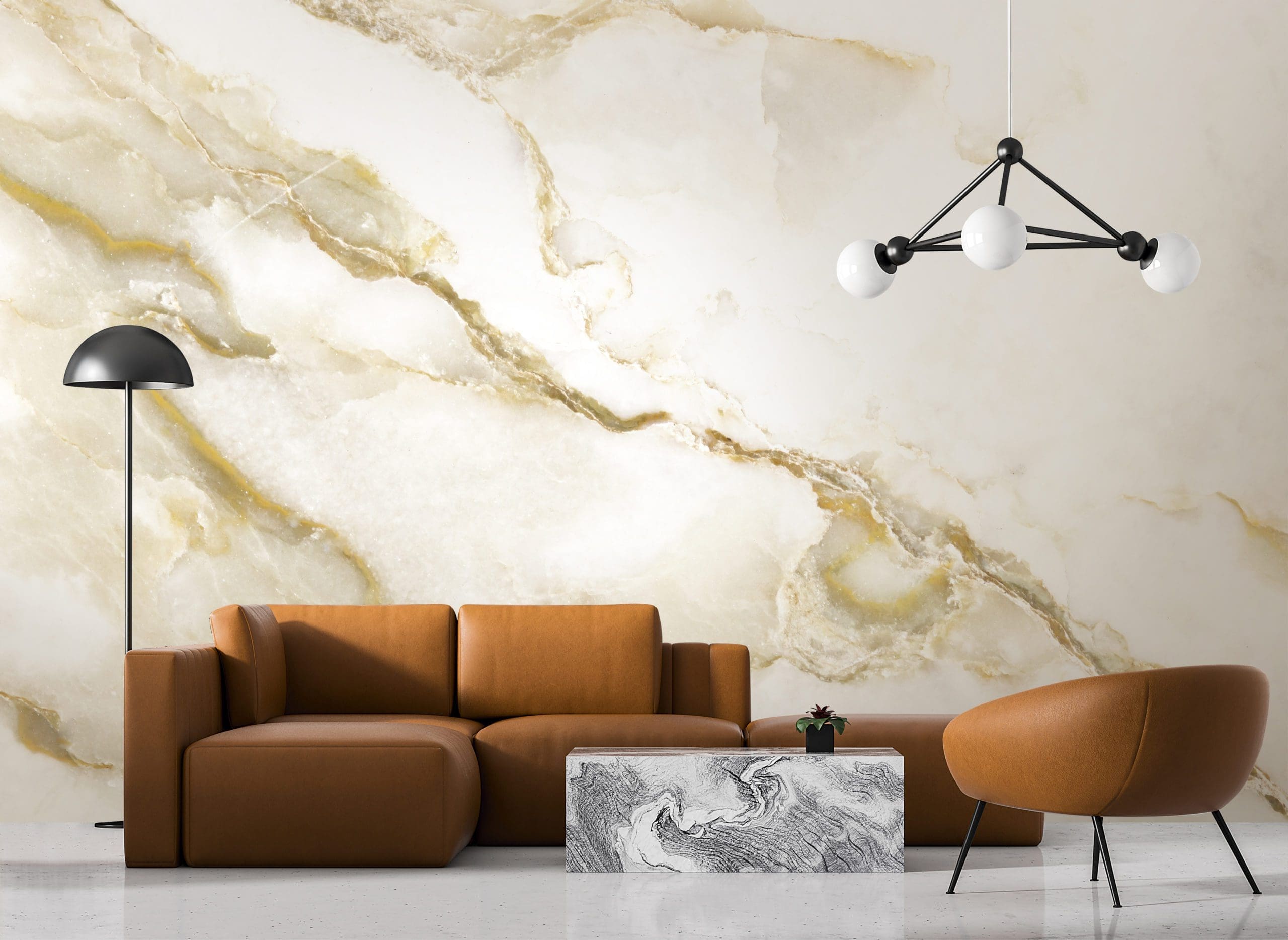 marble effect commercial wallpaper mural
