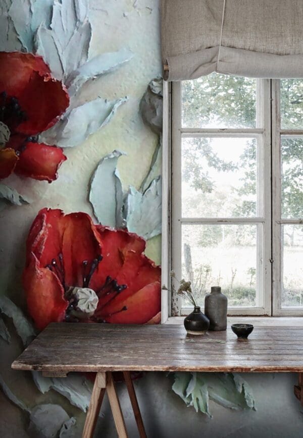 P3D0144D-2.jpg Red Poppies Floral 3D