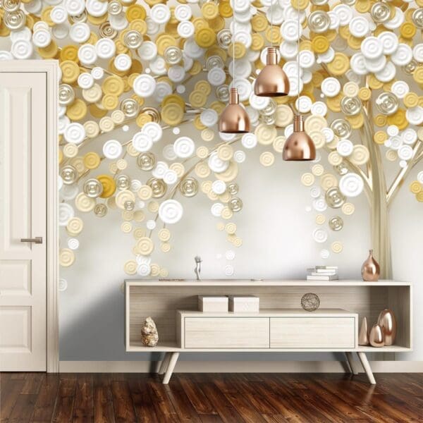 Disc Tree 3D Mural
