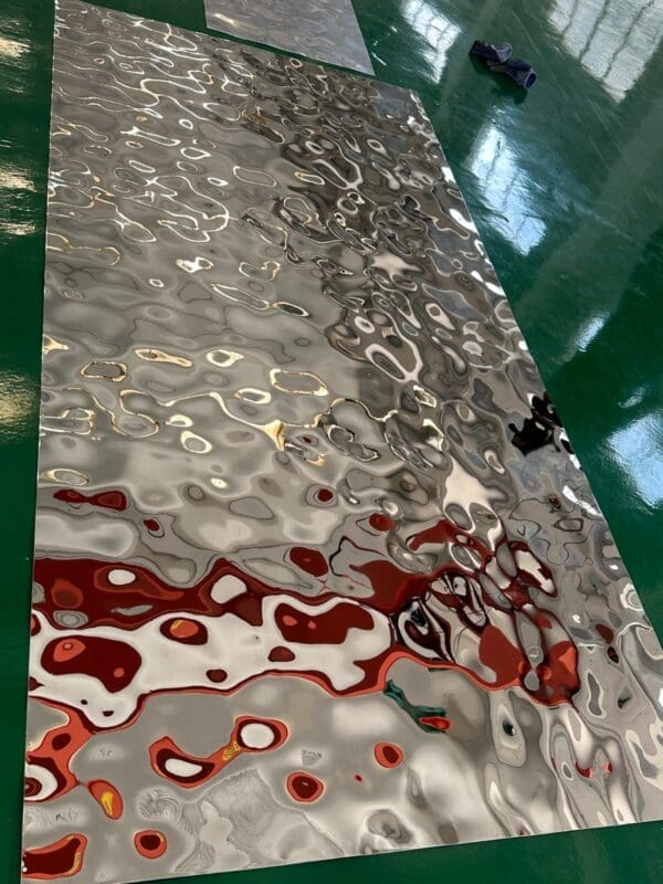 N Pattern photo 001 N Pattern water ripple stainless steel panel for architectural interiors